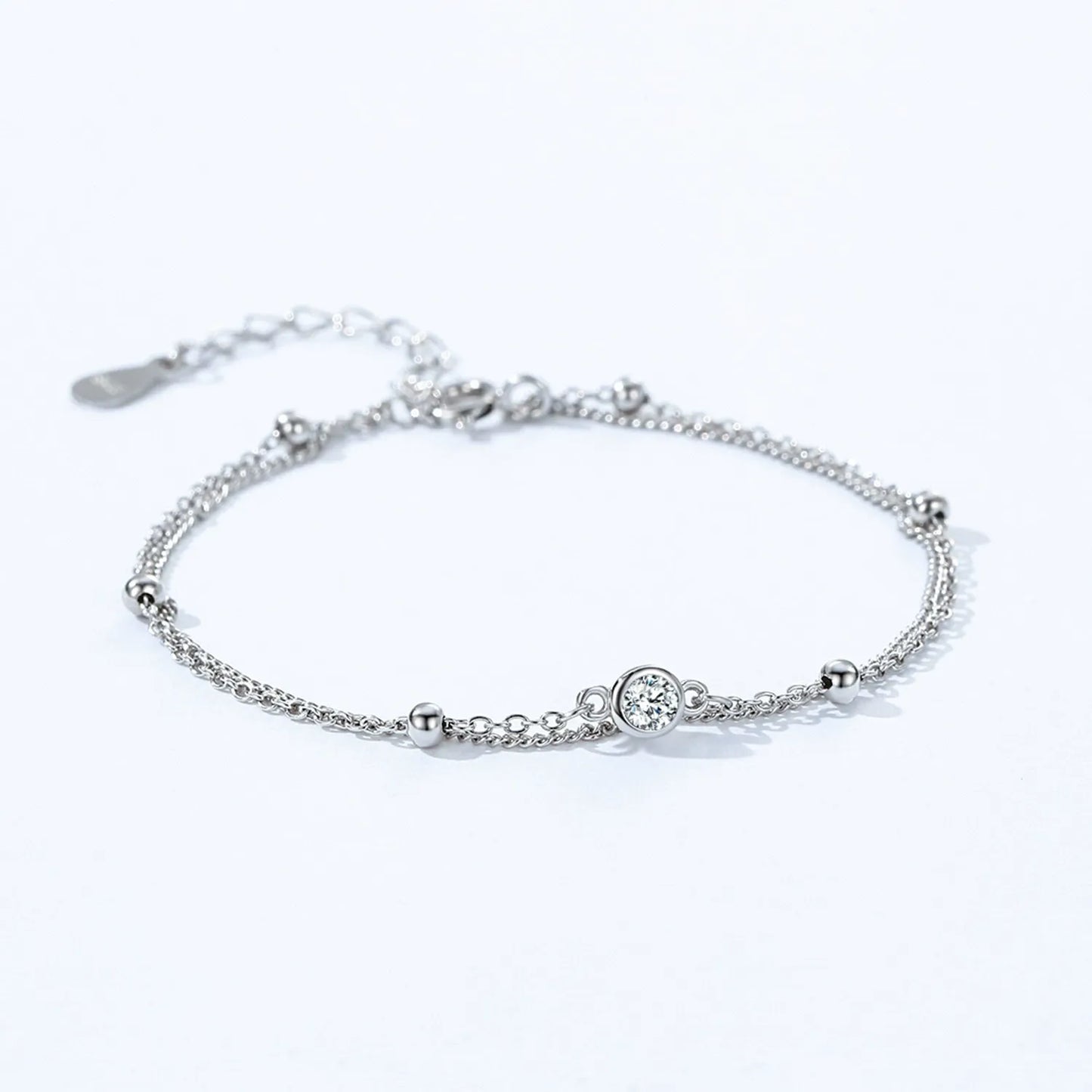 Amélie Silver Beads Bracelet