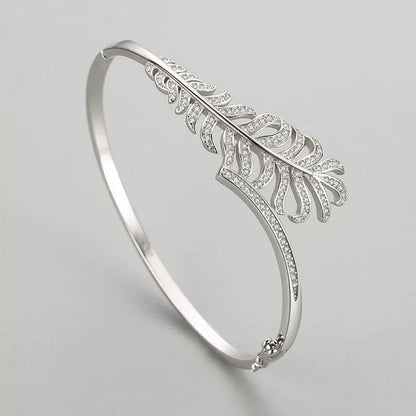 Vivienne Crystal Feather Bangle