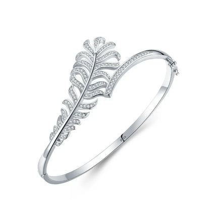 Vivienne Crystal Feather Bangle