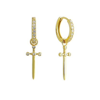 Aurélie Sword Hoop Earrings