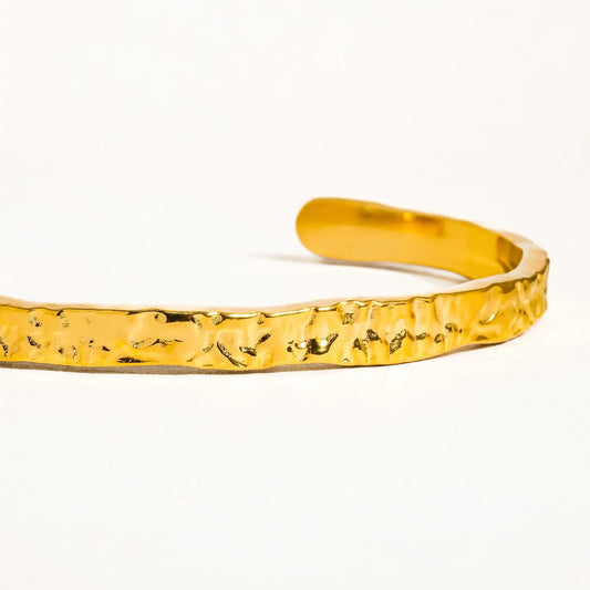 Emma Hamered Gold Bangle