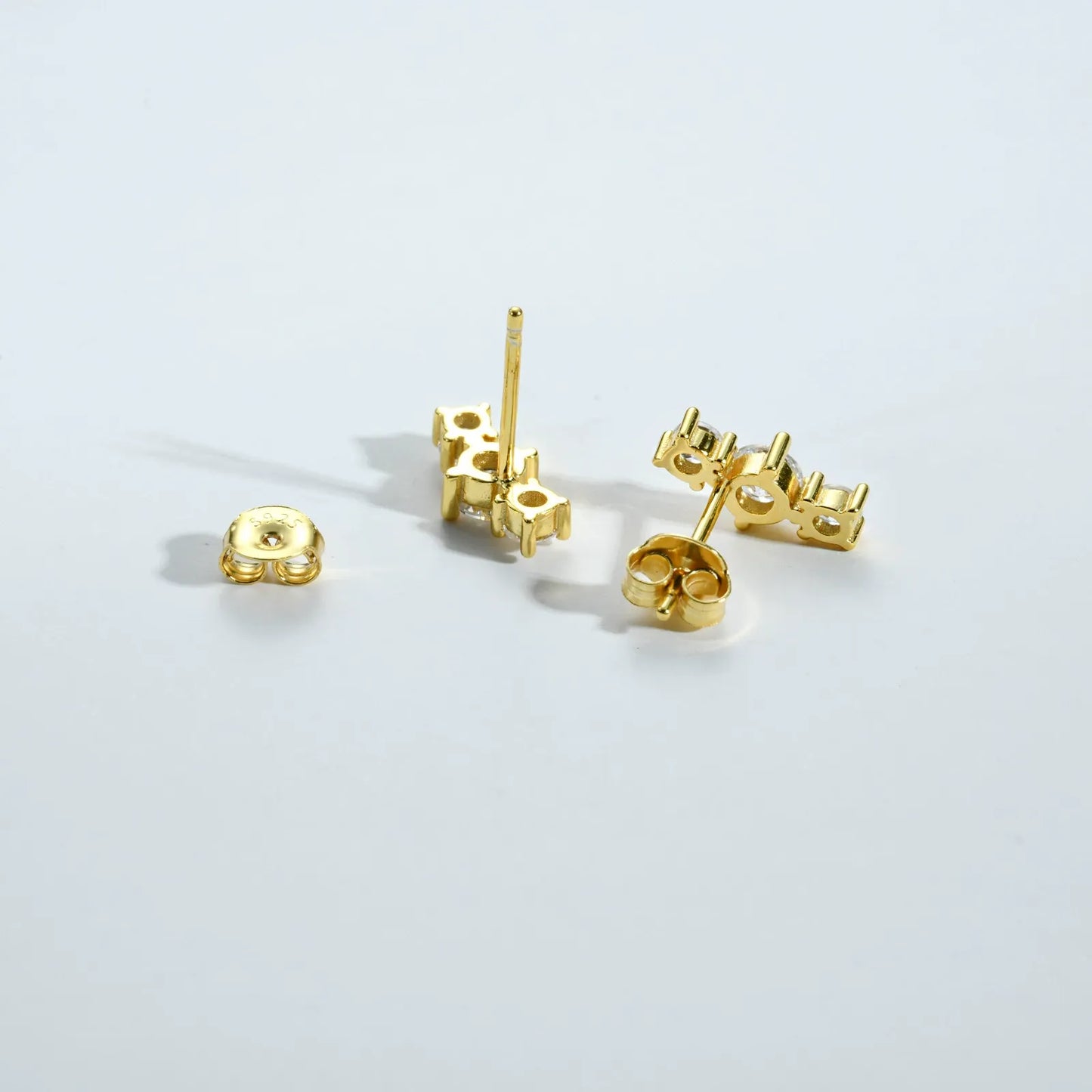 Camille Triple Stud Earrings
