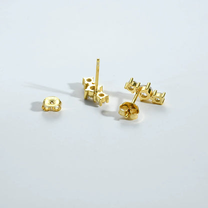 Camille Triple Stud Earrings