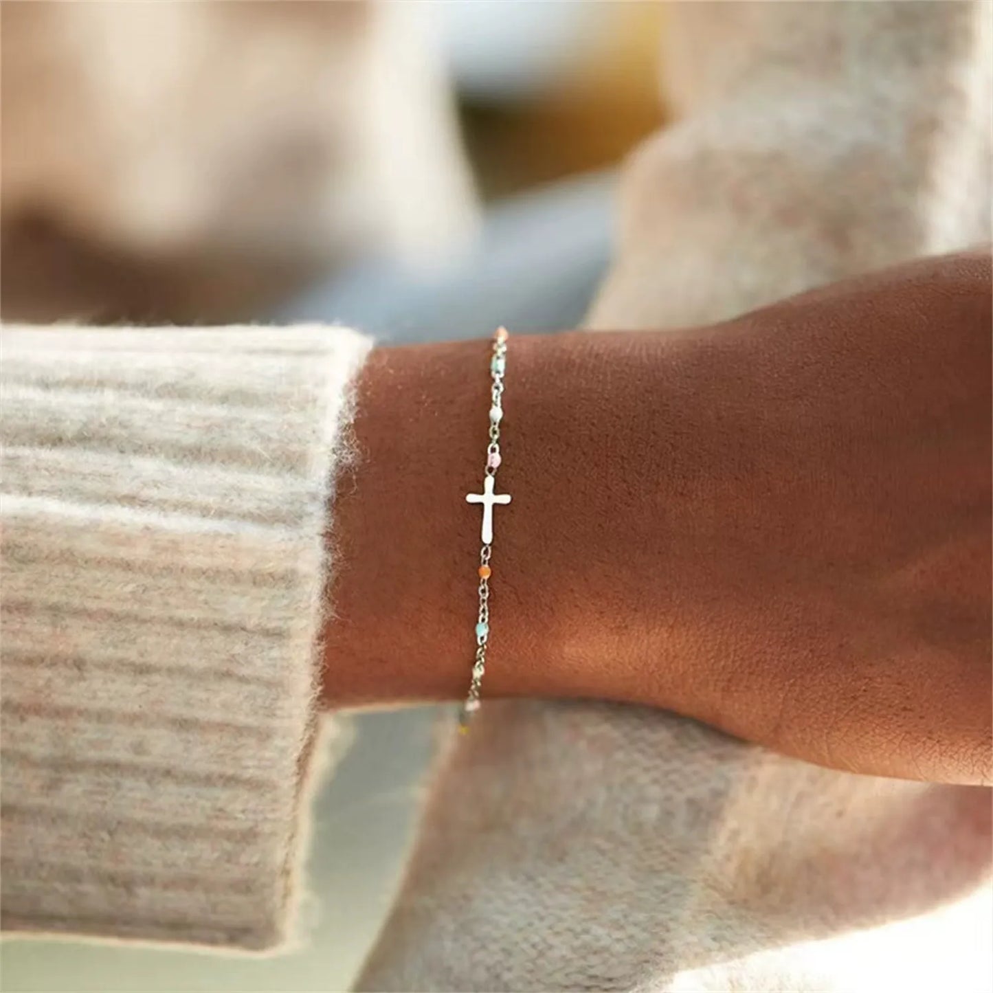 Amélie Cross Bead Bracelet