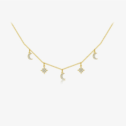 Amélie Moon & Star Necklace