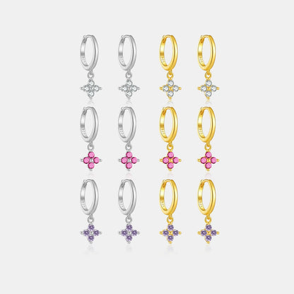 Juliette Clover Crystal Hoops