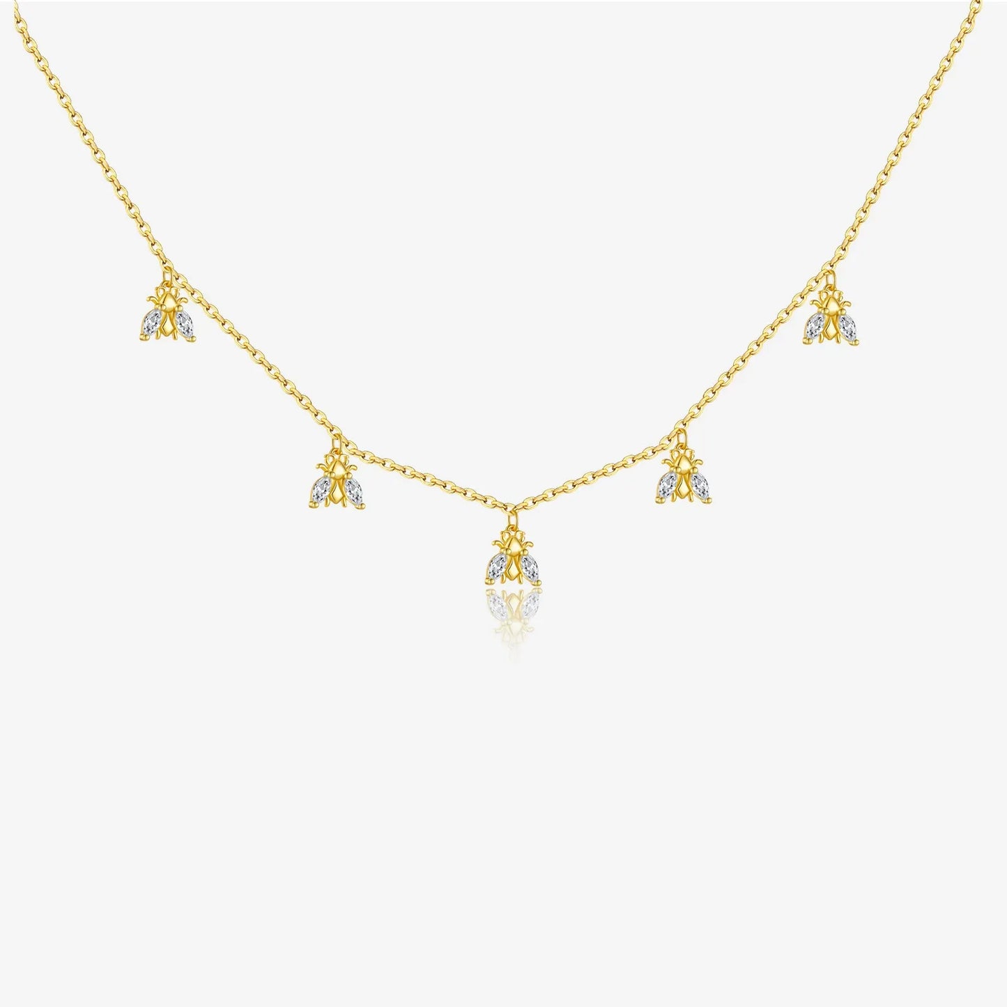 Amélie Crystal Bee Necklace