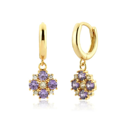 Giulia Lavender Crystal Earrings