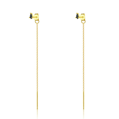 Isabella Noir Chain Earrings