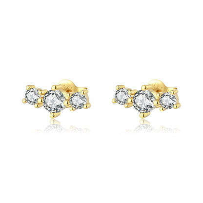 Camille Triple Stud Earrings