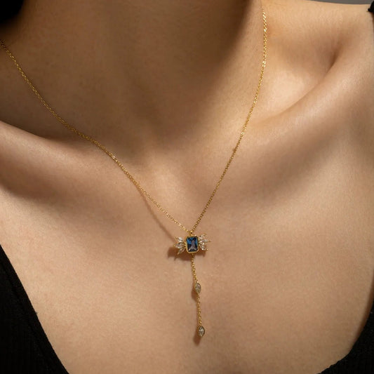 Isabella Noir Drop Necklace