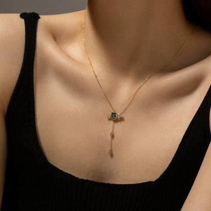Isabella Noir Drop Necklace
