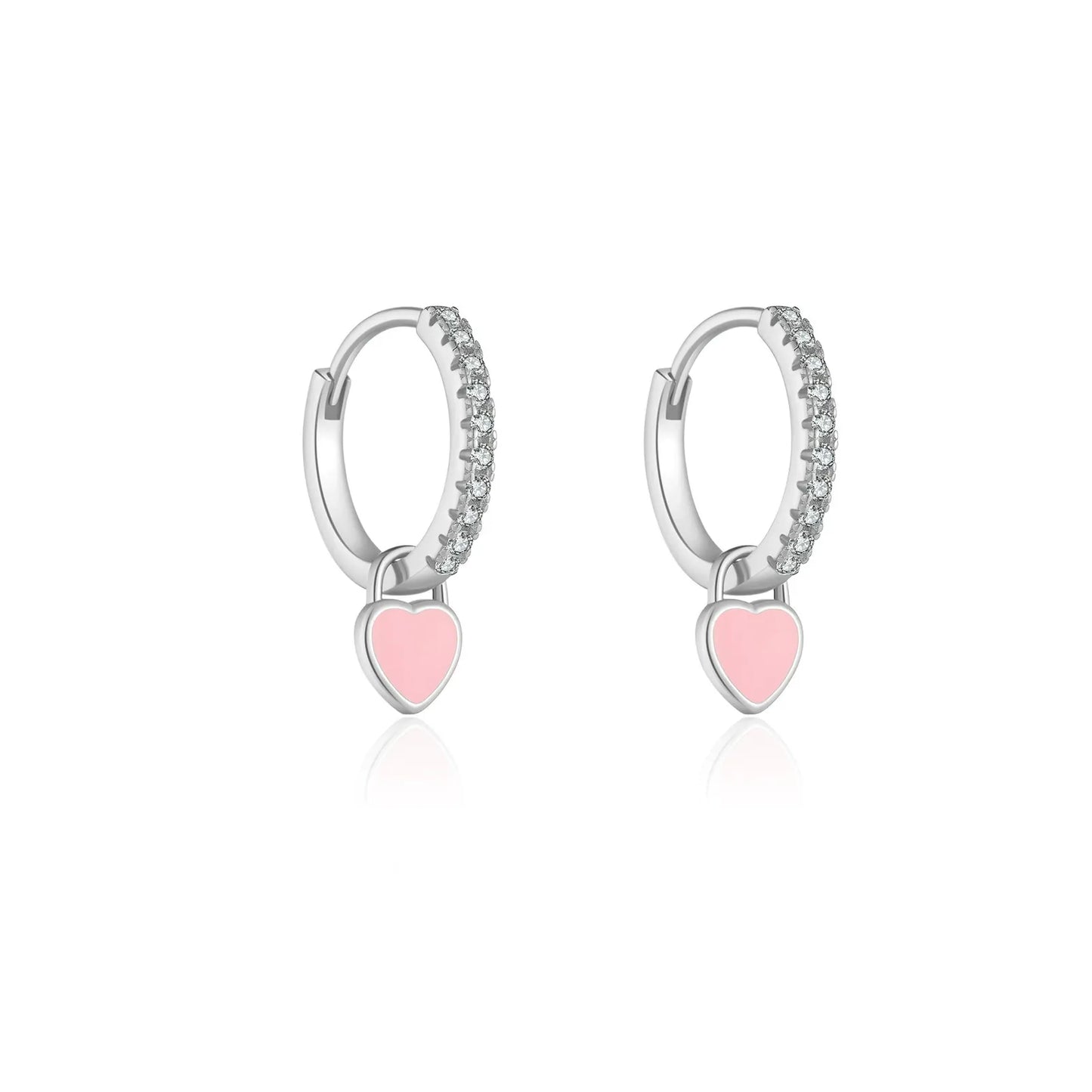 Juliette Heart Crystal Hoops