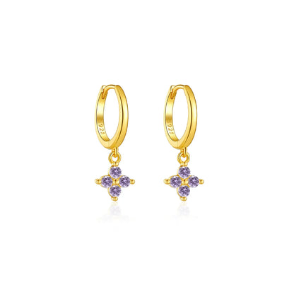 Juliette Clover Crystal Hoops
