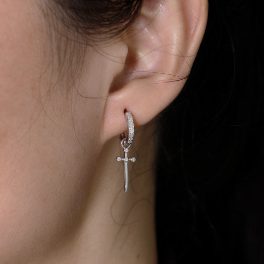 Aurélie Sword Hoop Earrings