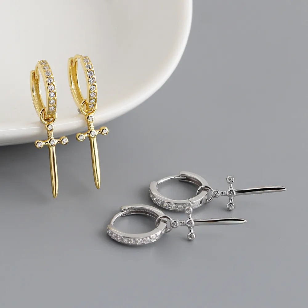 Aurélie Sword Hoop Earrings