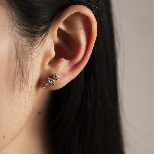 Camille Triple Stud Earrings