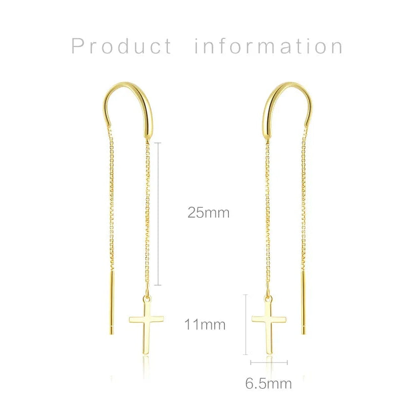 Camille Cross Chain Earrings