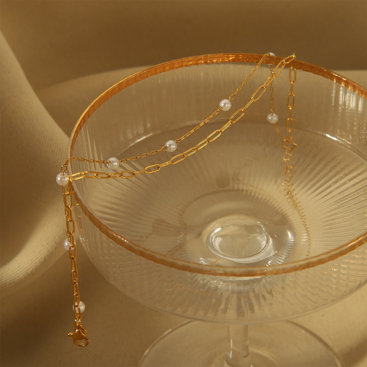 Élise Pearl Layers Anklet - Joie d’Or