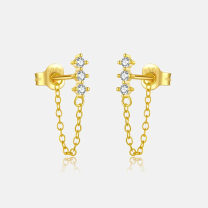 Giulia Crystal Chain Earrings