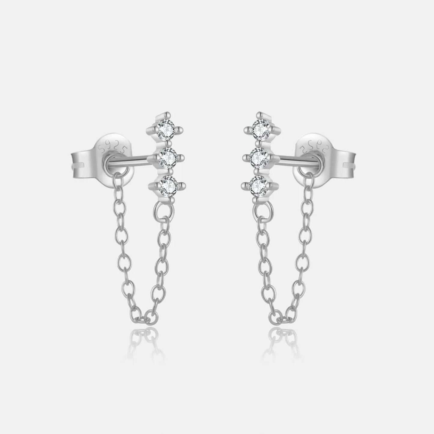 Giulia Crystal Chain Earrings