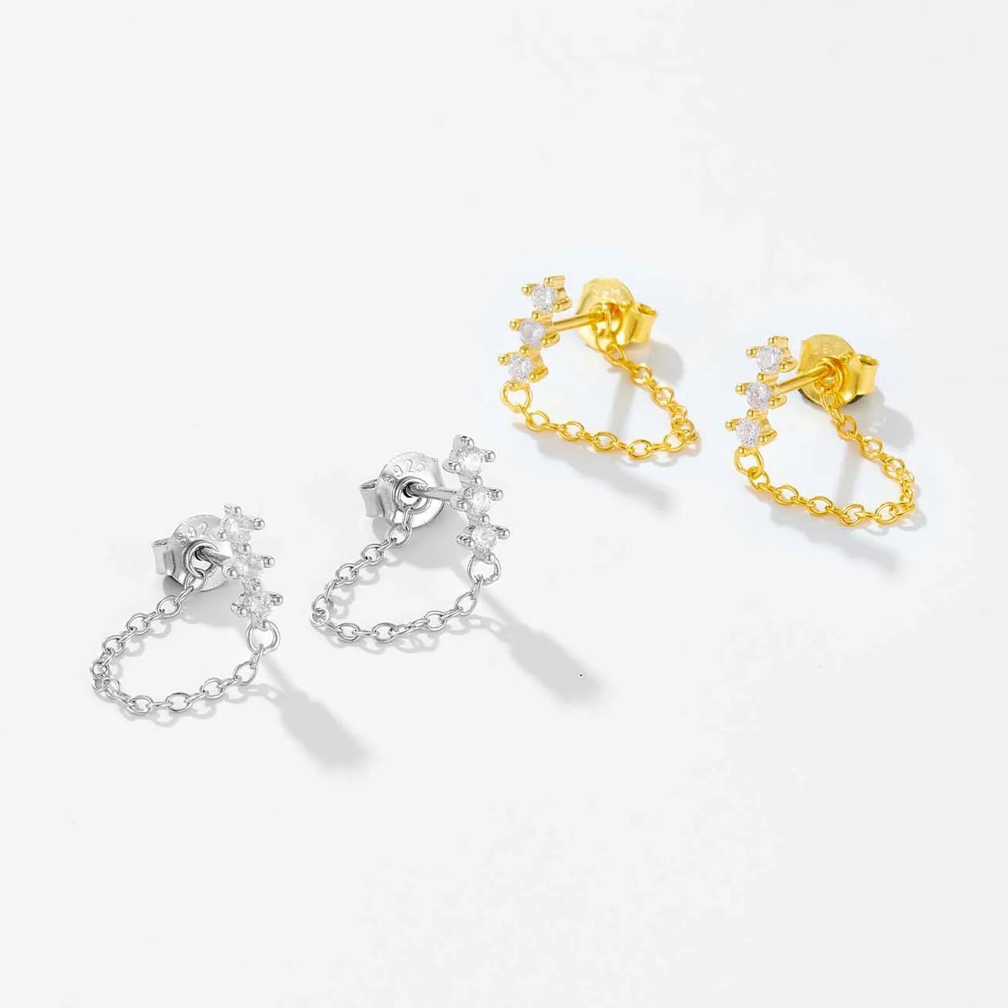 Giulia Crystal Chain Earrings