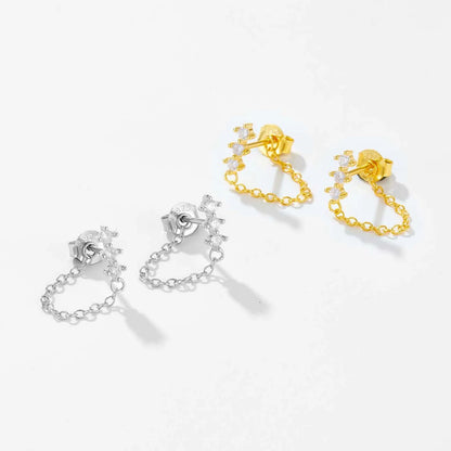 Giulia Crystal Chain Earrings