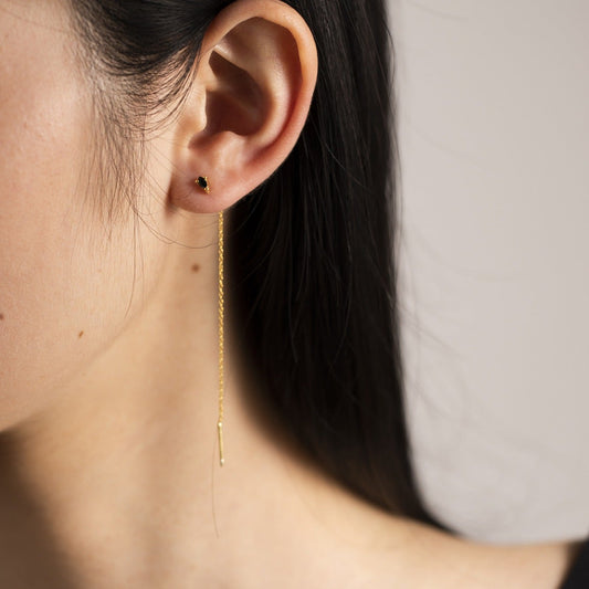 Isabella Noir Chain Earrings