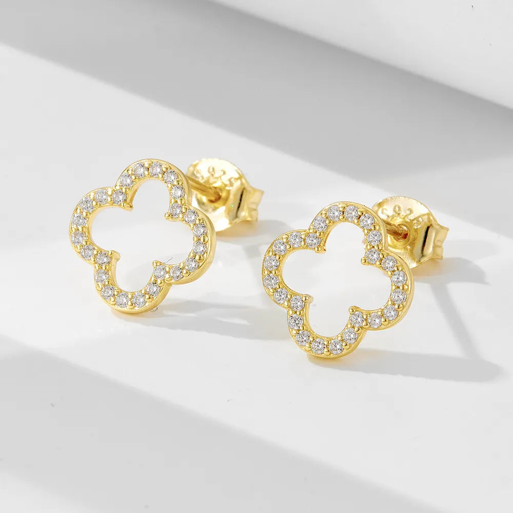 Aurélie Crystal Clover Earrings