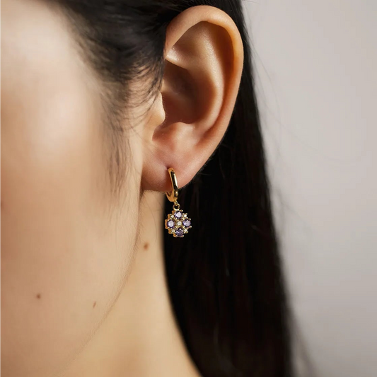 Giulia Lavender Crystal Earrings