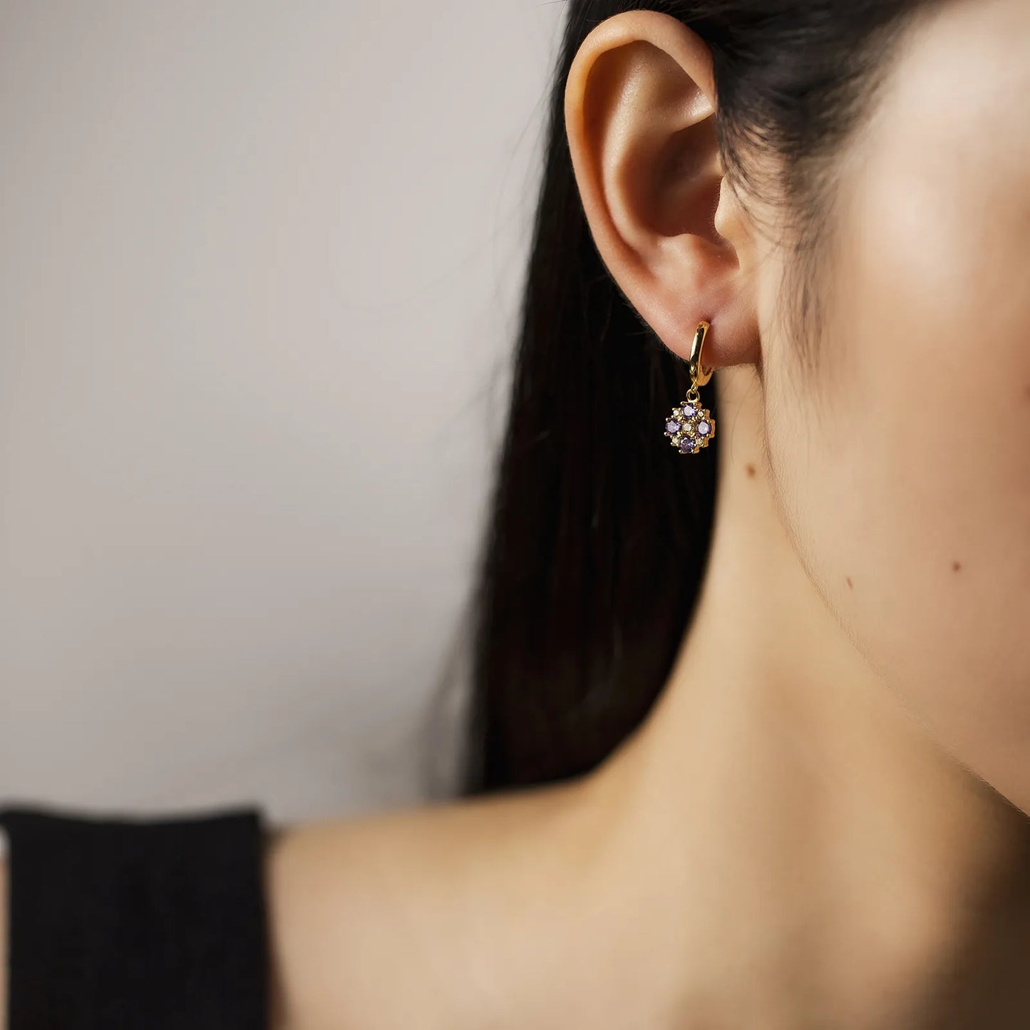Giulia Lavender Crystal Earrings