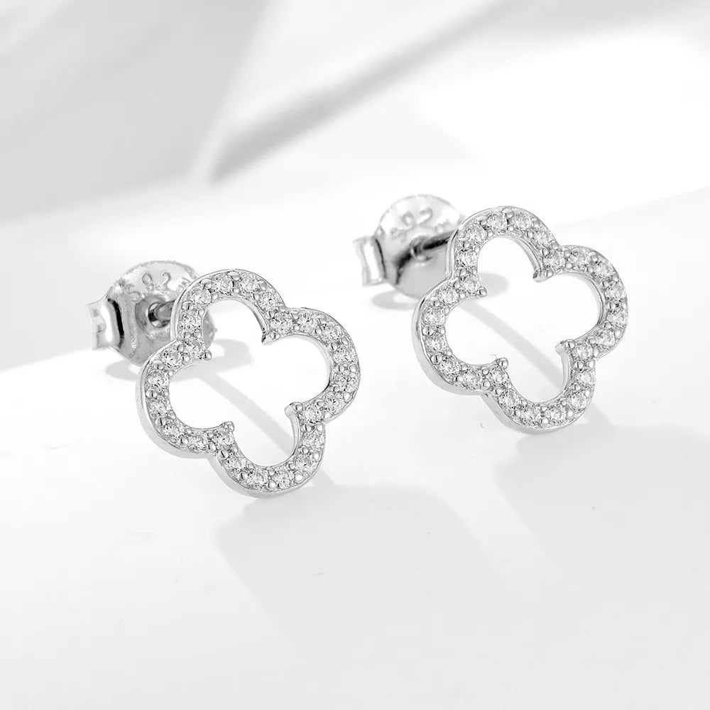 Aurélie Crystal Clover Earrings