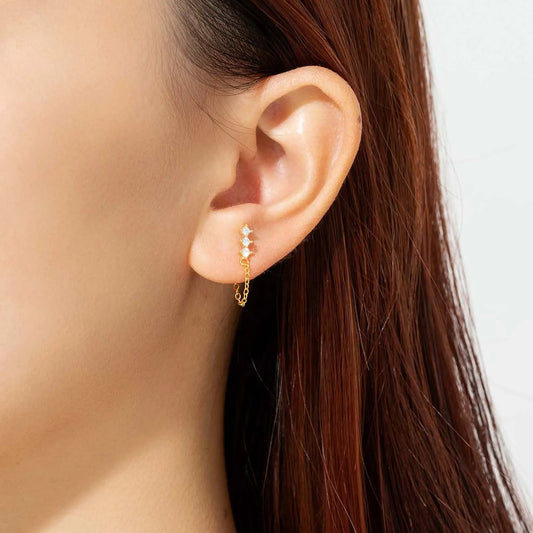 Giulia Crystal Chain Earrings