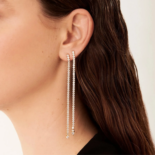 Camille Sparkling Chain Earrings