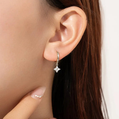 Juliette Clover Crystal Hoops