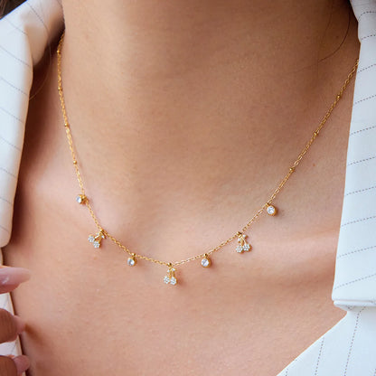 Cherry Cluster Charm Necklace