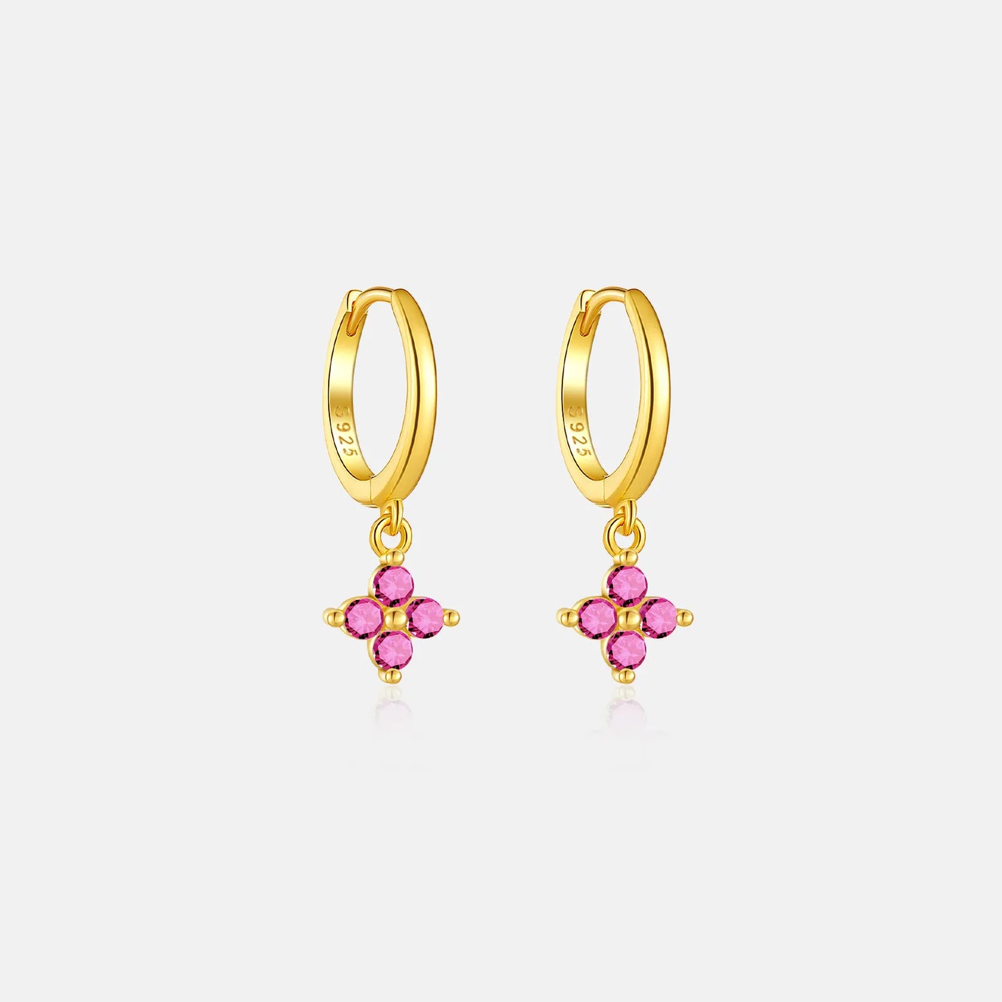 Juliette Clover Crystal Hoops
