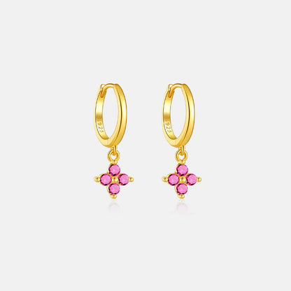 Juliette Clover Crystal Hoops