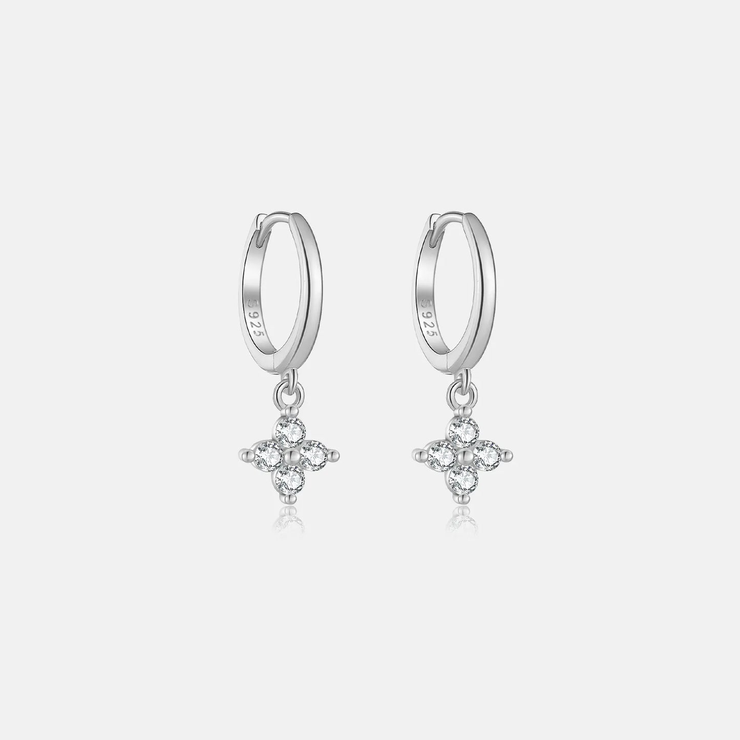 Juliette Clover Crystal Hoops