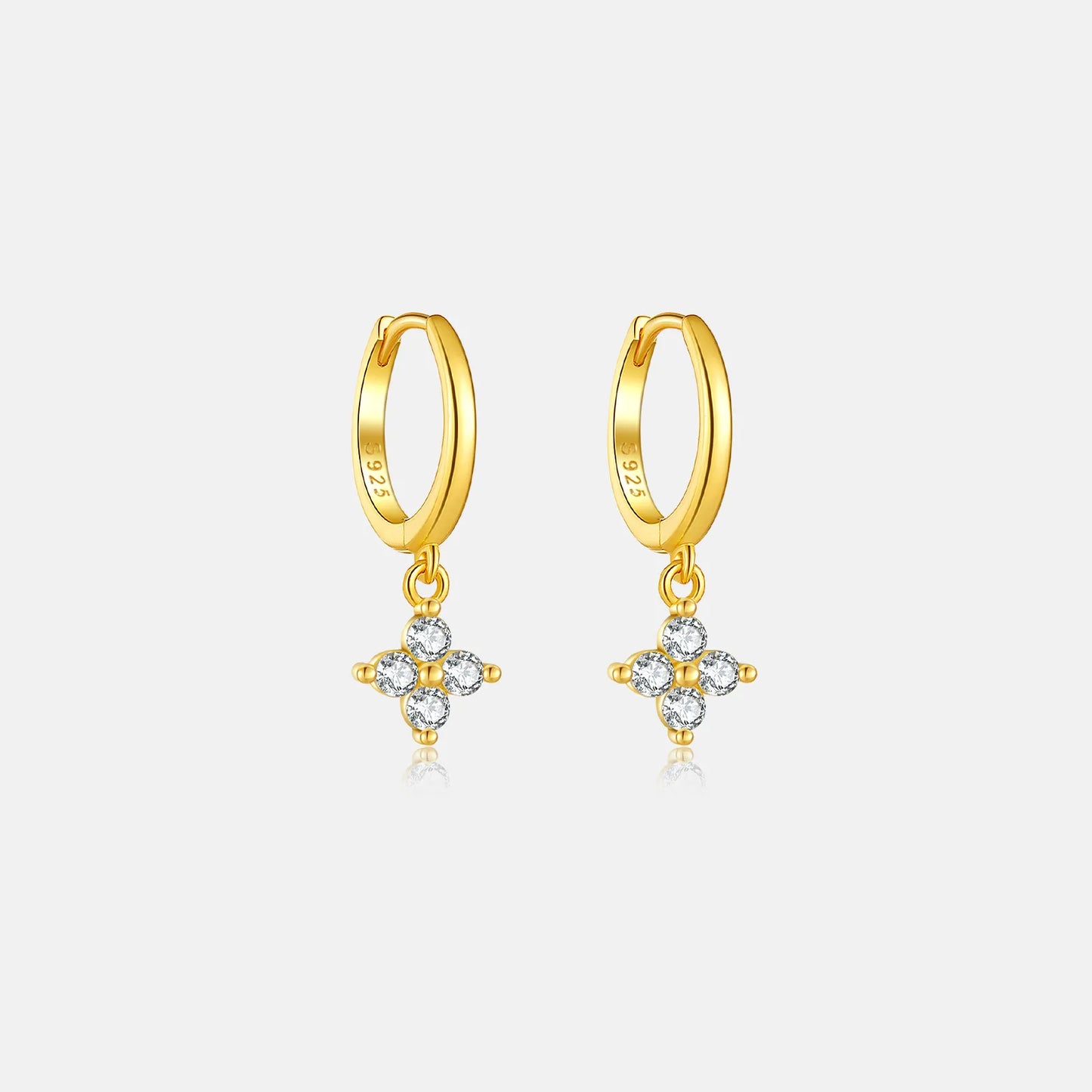 Juliette Clover Crystal Hoops
