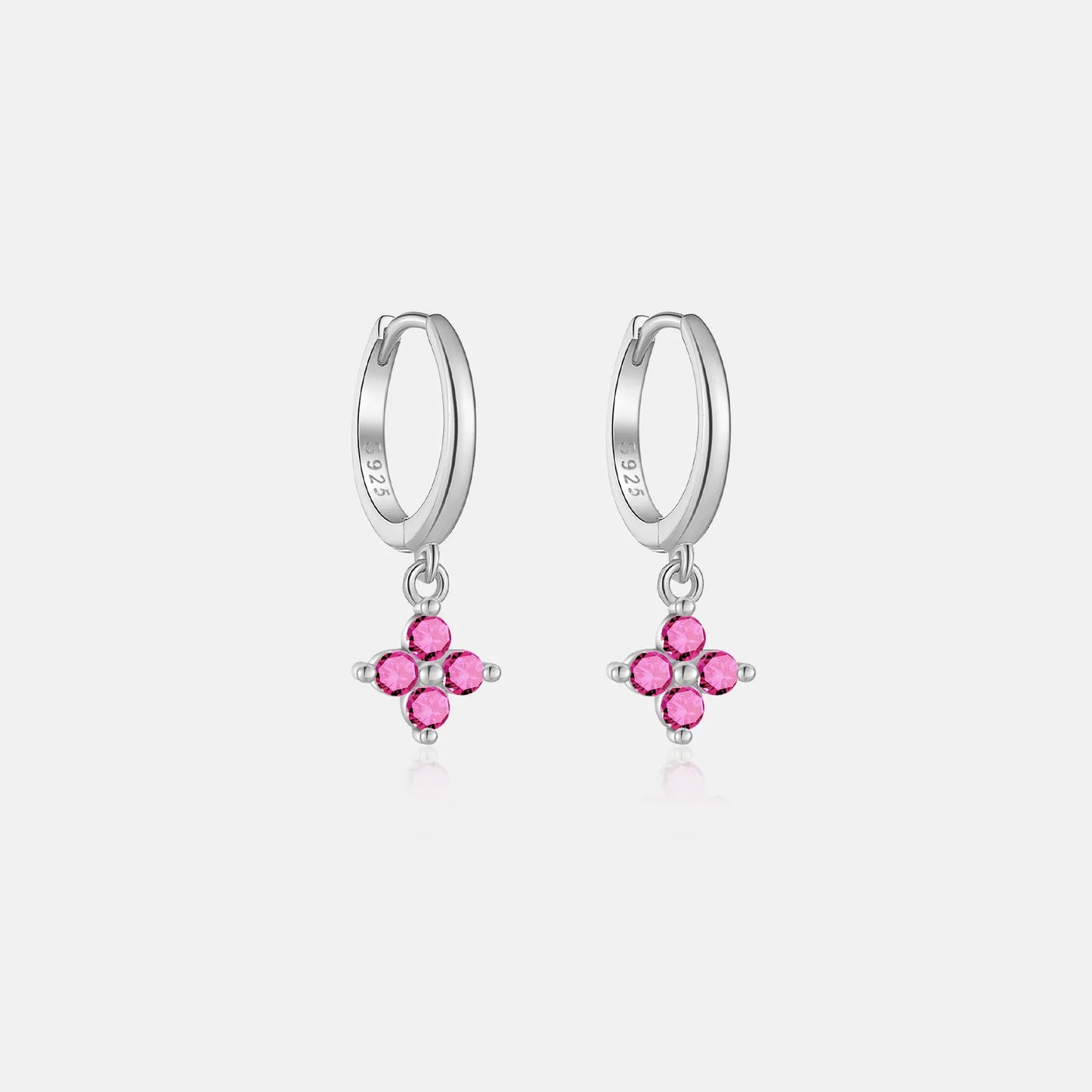 Juliette Clover Crystal Hoops