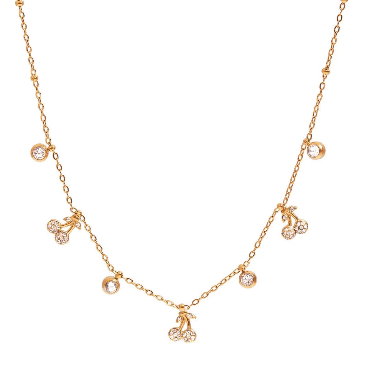 Cherry Cluster Charm Necklace