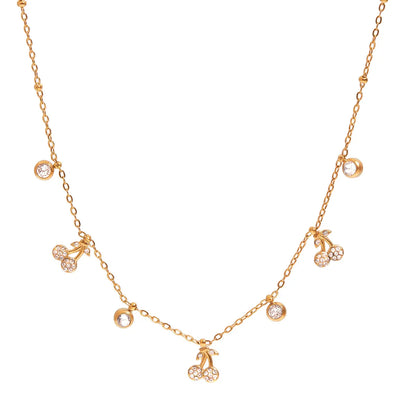 Cherry Cluster Charm Necklace