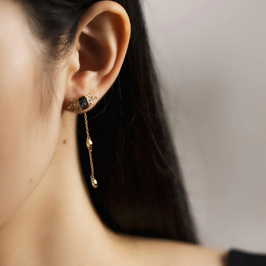 Isabella Noir Drop Earrings
