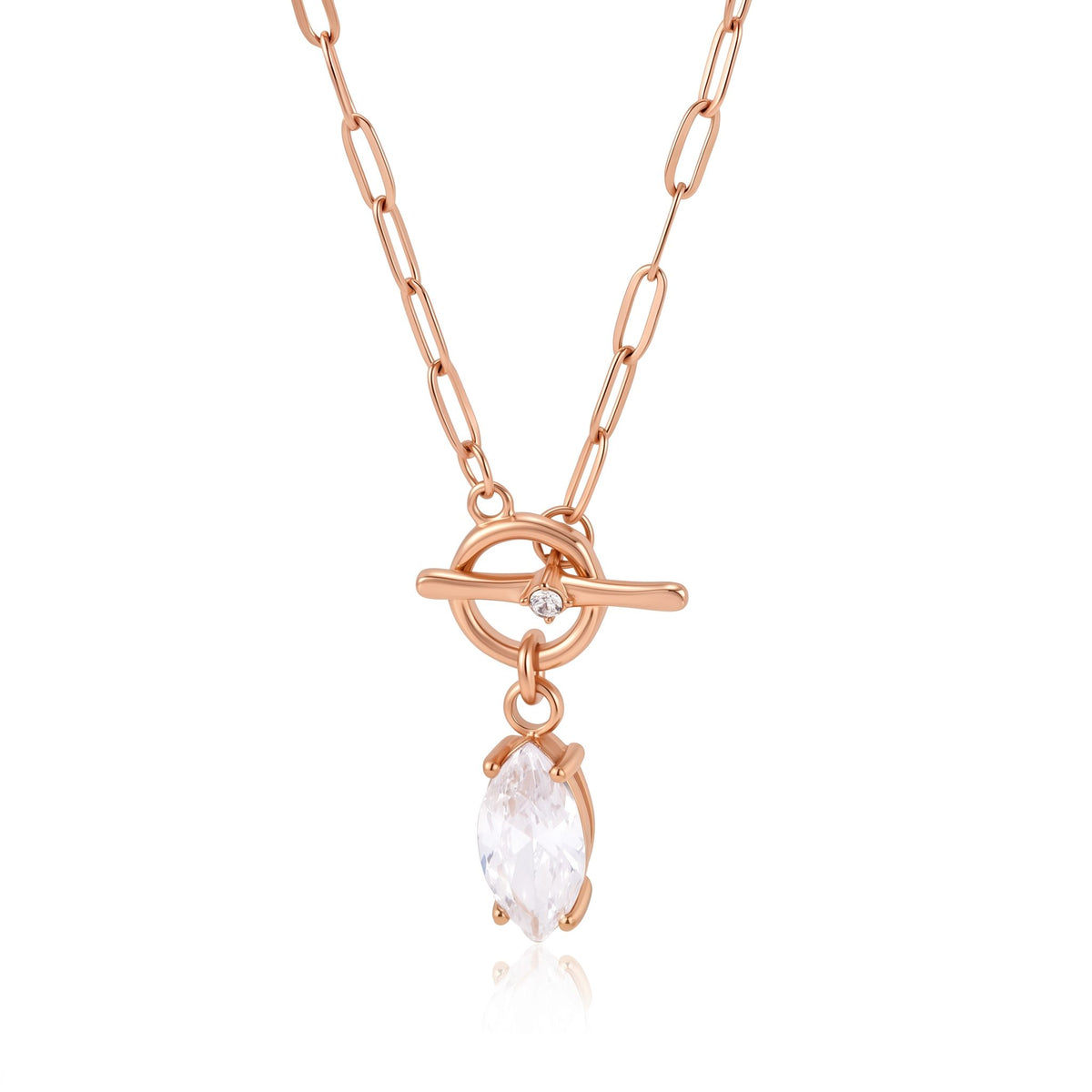 Isabelle Marquise Toggle Gold Necklace - Joie d’Or