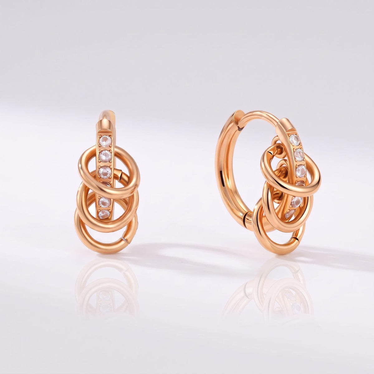 Joséphine Triple Loop Gold Earrings - Joie d’Or