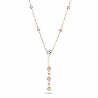 Justine Heart Cascade Gold Necklace