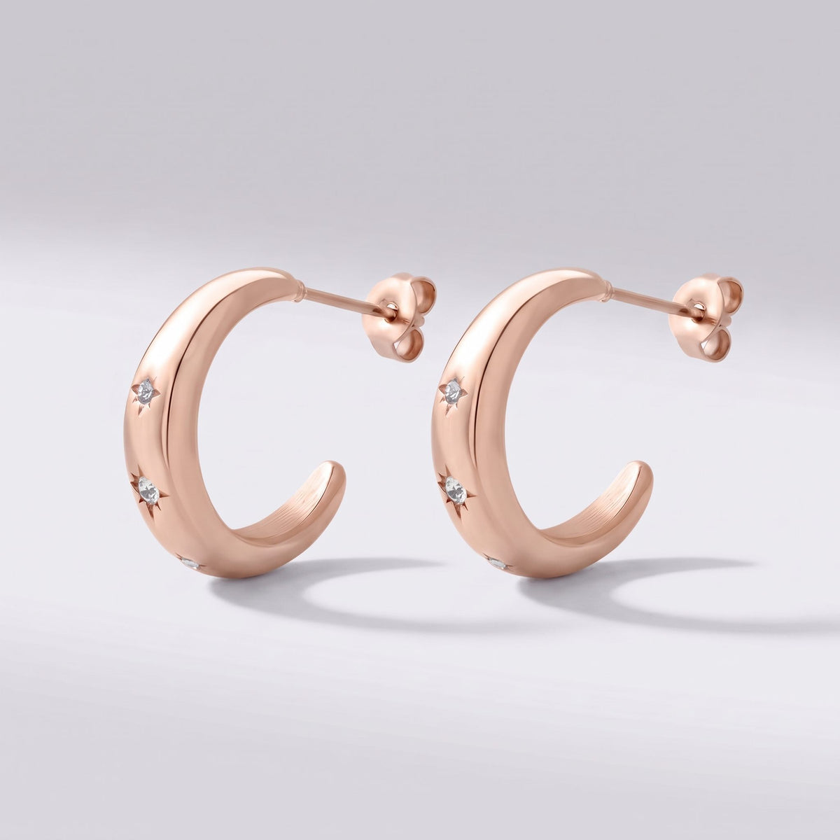 Luna Star Crescent Silver Earrings - Joie d’Or