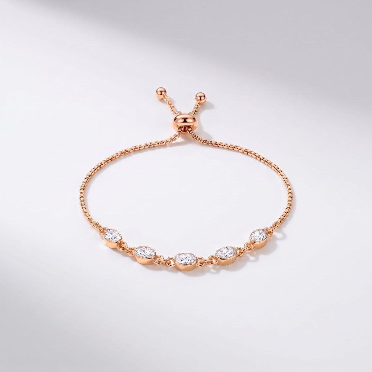 Marisa Oval Crystal Gold Bracelet
