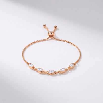 Marisa Oval Crystal Gold Bracelet